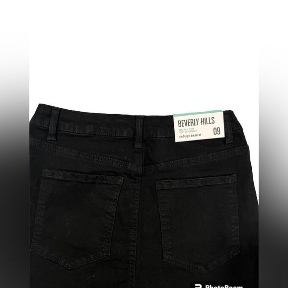 Beverly Hills Stretch Mom Extensible Refuge Denim. Size :9 Color: Black - Picture 3 of 4